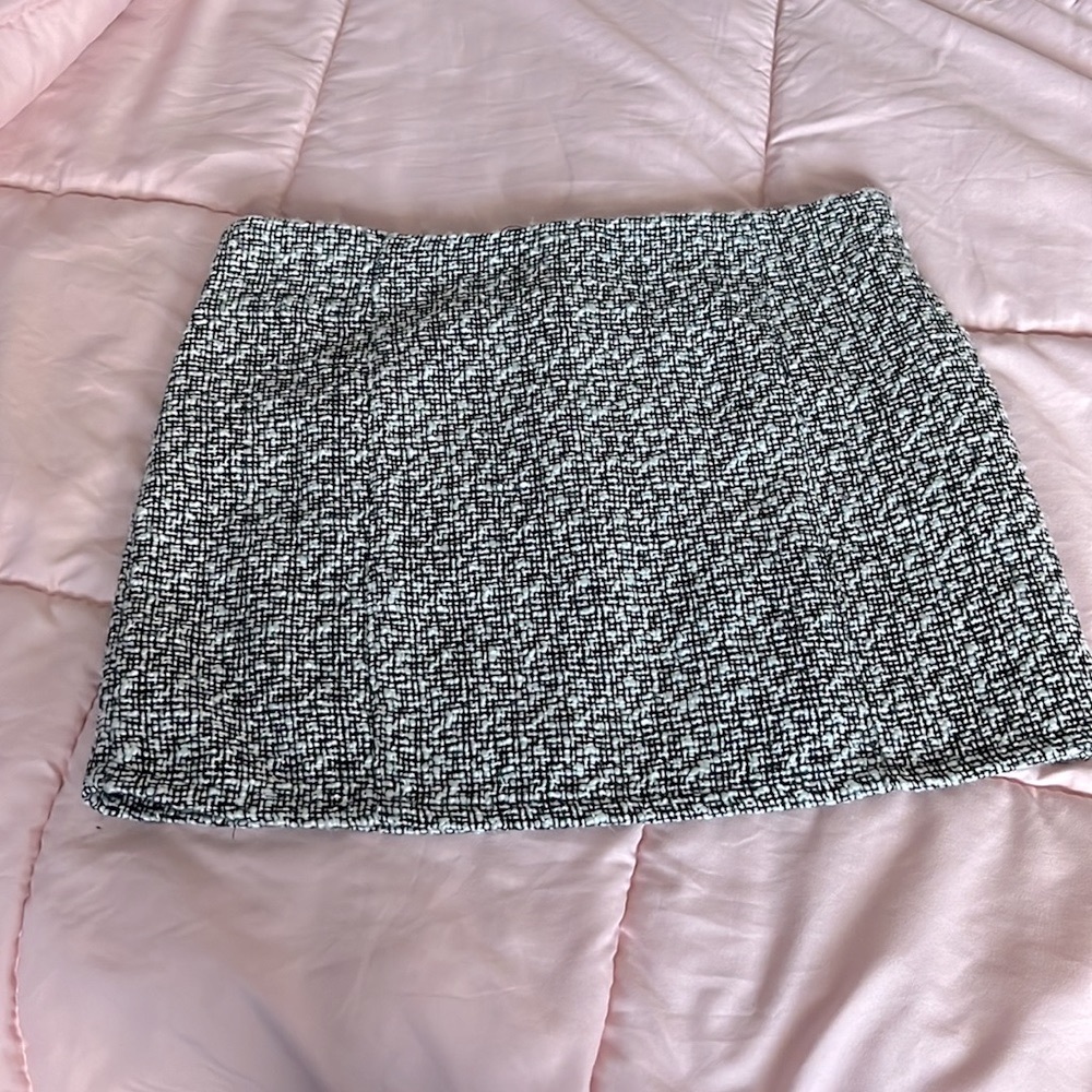 F21 black tweed skirt medium winter skirt